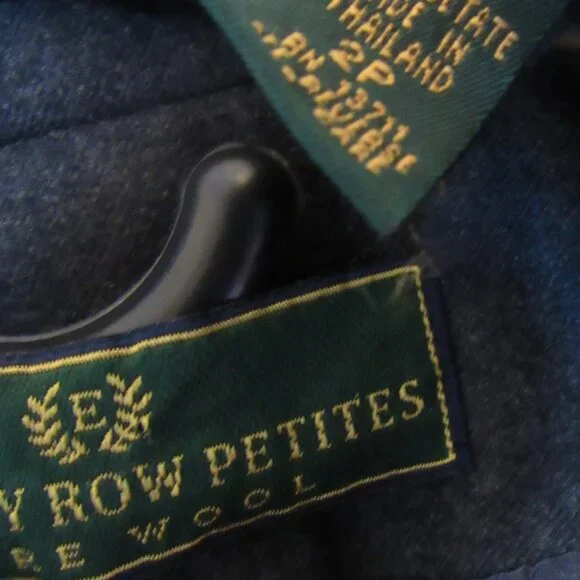 Embassy Row Wool Blazer, sz. 2P, Dark Grey - Picture 3 of 5